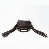 Spaghetti Western Swc147Tan Envelope Vintage Handmade Drum Dyed Genuine European Cowhide Leather Women Bag Western Handbag Purse