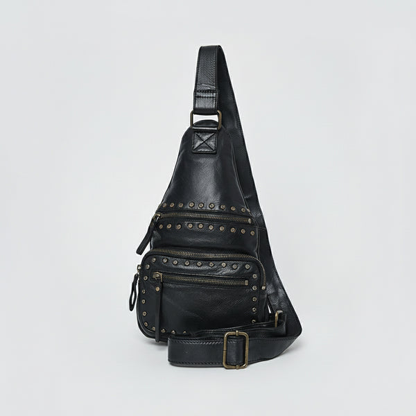Spaghetti W. Swc191Blk Sling Vintage Handmade Drum Dyed Genuine by Hilason – Cowboy and equestrian accessories