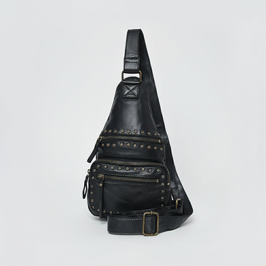 Spaghetti W. Swc191Blk Sling Vintage Handmade Drum Dyed Genuine by Hilason – Cowboy and equestrian accessories
