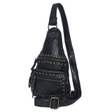 Spaghetti Western Swc191Brn Sling Vintage Handmade Drum Dyed Genuine European Cowhide Leather Women Bag Western Handbag Purse