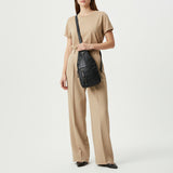 Spaghetti Western Swc202Blk Sling Vintage Handmade Drum Dyed Genuine European Cowhide Leather Women Bag Western Handbag Purse