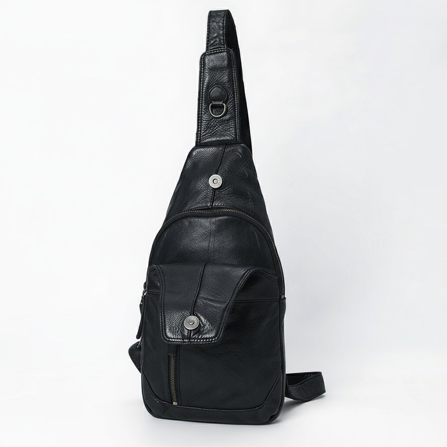 Spaghetti Western Swc202Blk Sling Vintage Handmade Drum Dyed Genuine European Cowhide Leather Women Bag Western Handbag Purse