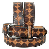 BAR H EQUINE Western Genuine Leather Men And Women Belt