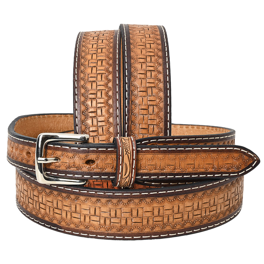 BAR H EQUINE Western Genuine Leather Men And Women Belt Basket - Uhorse