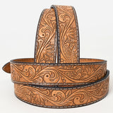 BAR H EQUINE Western Genuine Leather Men And Women Belt Floral