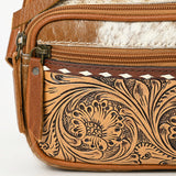 Ohlay Bags OHG183A Fanny Pack Hand Tooled Hair-On Genuine Leather Women Bag Western Handbag Purse