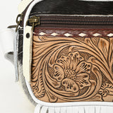 Ohlay Bags OHG184A Fanny Pack Hand Tooled Hair-On Genuine Leather Women Bag Western Handbag Purse