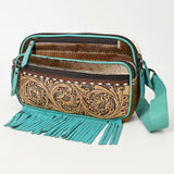 Ohlay Bags OHG184B Fanny Pack Hand Tooled Hair-On Genuine Leather Women Bag Western Handbag Purse