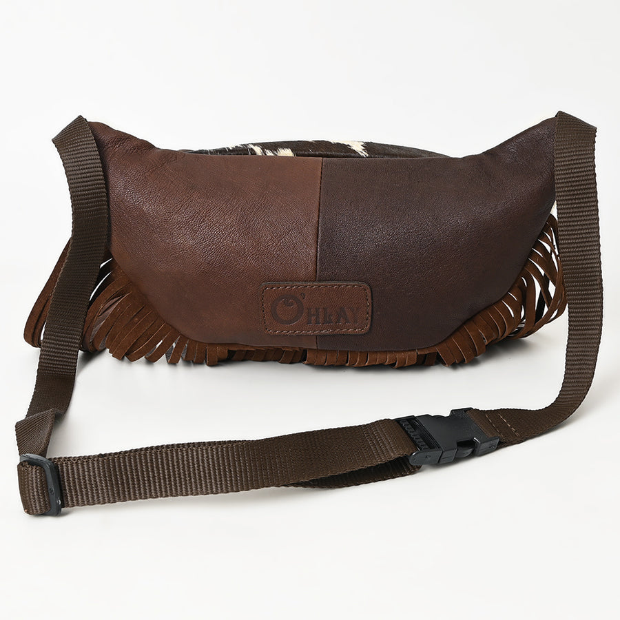 Ohlay Bags OHG186B FANNY PACK Hair-on Genuine Leather women bag western handbag purse