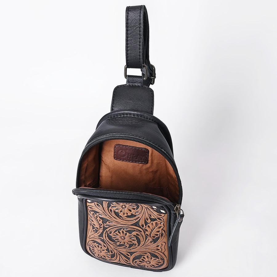 Ohlay Bags OHG188B Sling Hand Tooled Genuine Leather Women Bag Western Handbag Purse