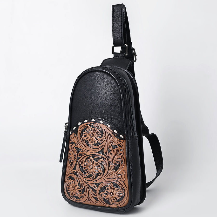 Ohlay Bags OHG188A Sling Hand Tooled Genuine Leather Women Bag W. by Hilason – Cowboy and equestrian accessories