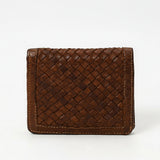Spaghetti Western SWM111 Wallet Vintage Handmade Drum Dyed Genuine European Cowhide Leather Women Bag Handbag Purse