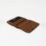Spaghetti Western SWM111 Wallet Vintage Handmade Drum Dyed Genuine European Cowhide Leather Women Bag Handbag Purse