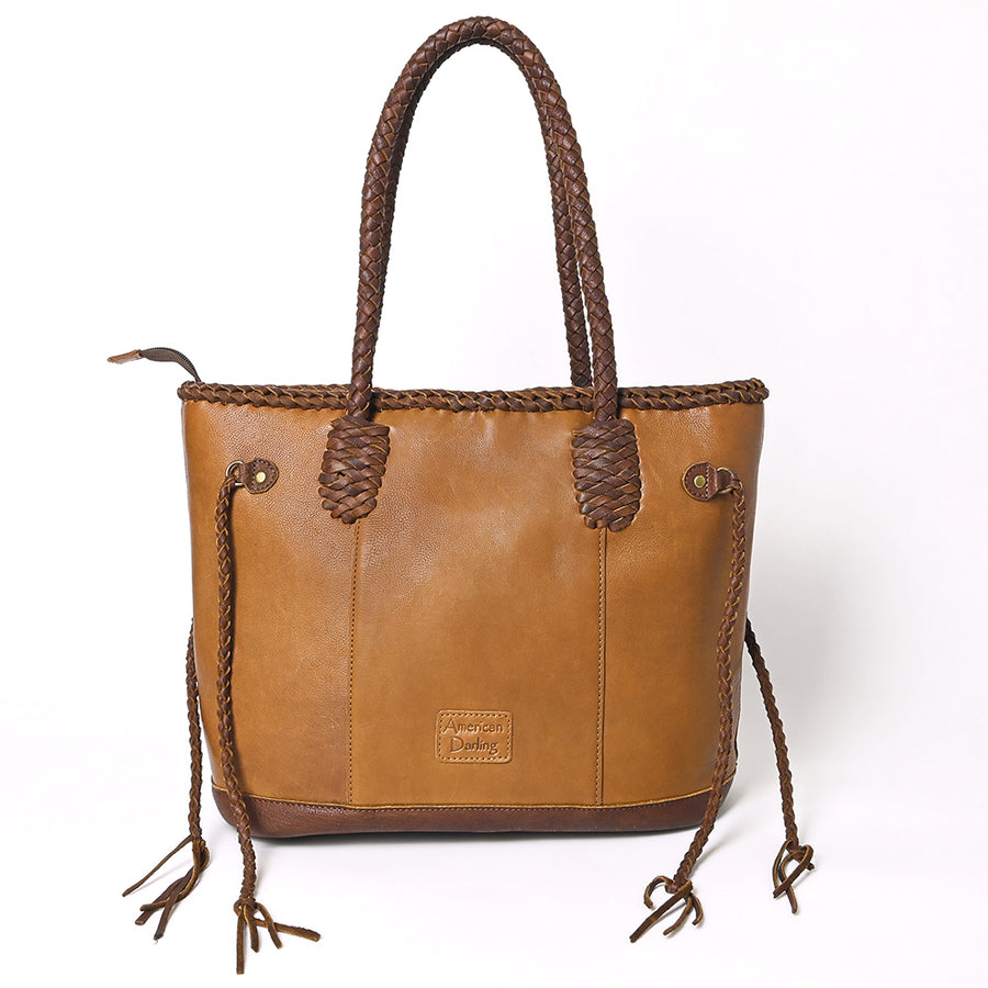 American Darling Tote Bag Western Genuine Leather Handcrafted Large Purse with Turquoise Stone, Fringes and YKK Zipper