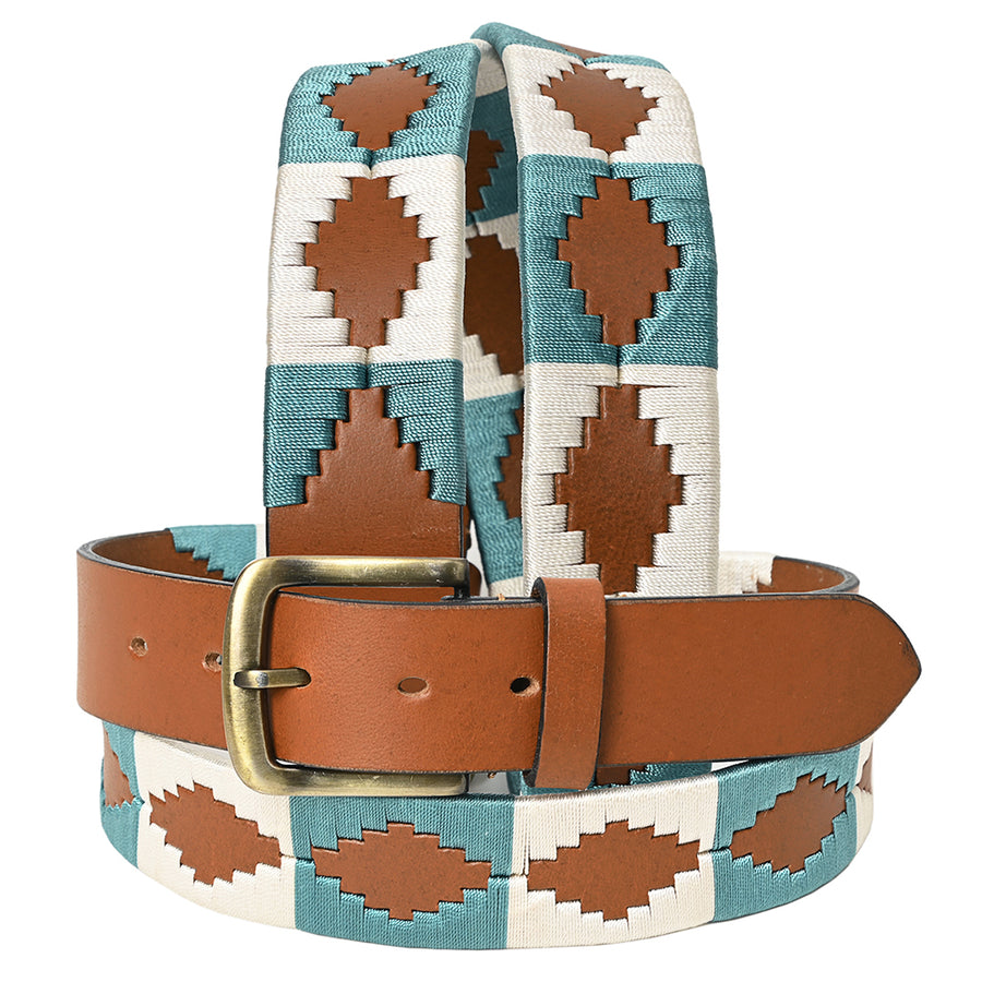 BAR H EQUINE Western Genuine Leather Men And Women Brown Belt Embroidered - Bar H Equine