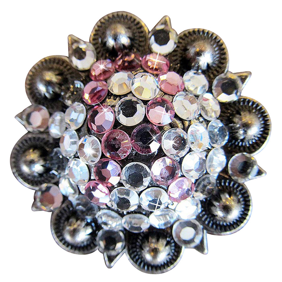 Breast Cancer Crystal Bling Headstall Tack Cowgirl Hilason - Uhorse