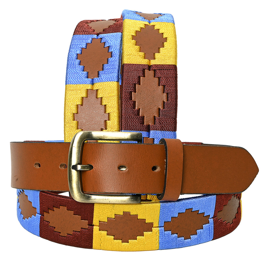 BAR H EQUINE Western Genuine Leather Men And Women Brown Belt Embroidered - Uhorse