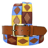 BAR H EQUINE Western Genuine Leather Men And Women Brown Belt Embroidered