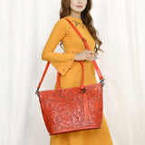 American Darling Tote Hand Tooled Genuine Leather Women Bag Western Handbag Purse