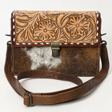 American Darling Adbg1465 Small Crossbody Hand Tooled Hair-On Genuine Leather Women Bag Western Handbag Purse