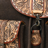 American Darling Adbg1468 Backpack Hand Tooled Hair-On Genuine Leather Women Bag Western Handbag Purse