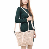 Tote Hand Tooled Genuine Leather women bag western handbag purse