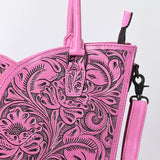 Tote Hand Tooled Genuine Leather women bag western handbag purse