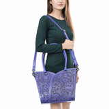 Tote Hand Tooled Genuine Leather women bag western handbag purse