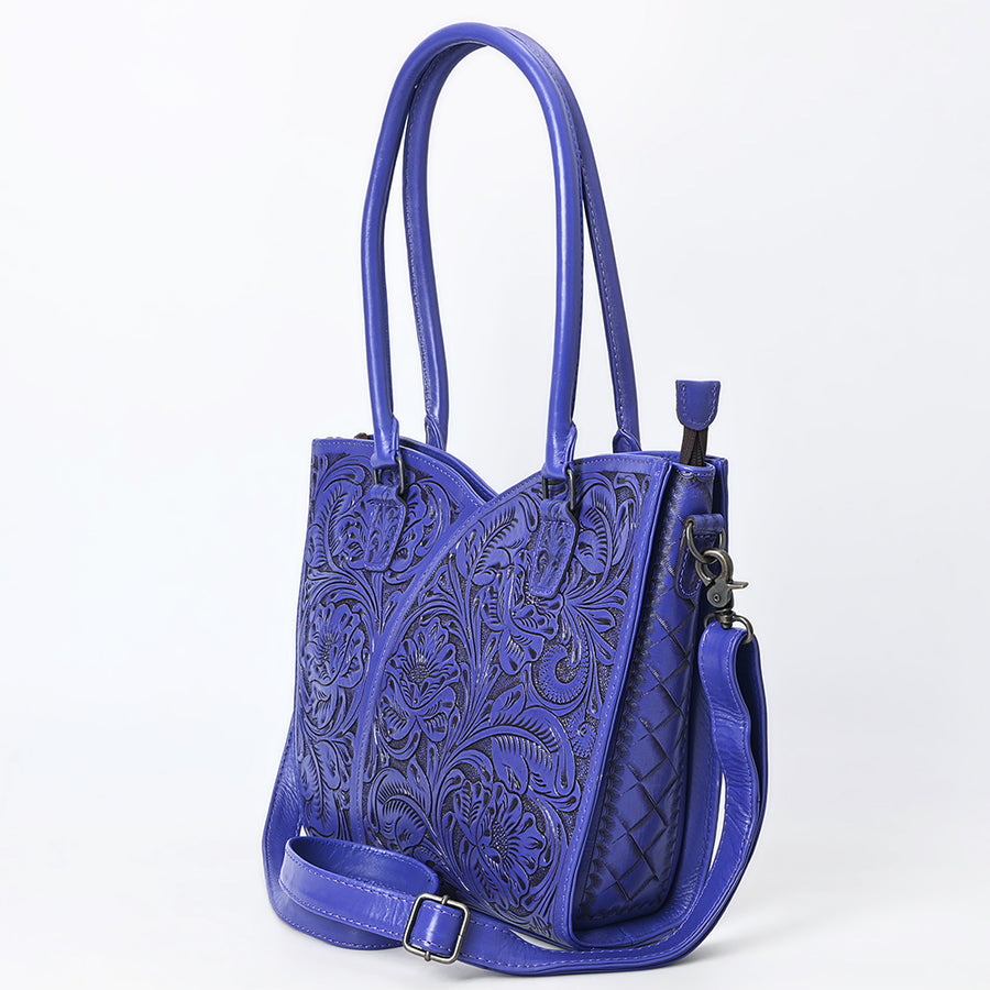 American Darling Western Tote Bag, Hand Tooled Genuine Leather, Floral Carved Design, Premium Craftsmanship & Everyday Carry