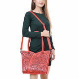 Tote Hand Tooled Genuine Leather women bag western handbag purse