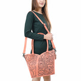 Tote Hand Tooled Genuine Leather women bag western handbag purse