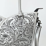 Tote Hand Tooled Genuine Leather women bag western handbag purse