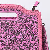 Clutch Hand Tooled Genuine Leather women bag western handbag purse
