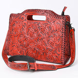 Clutch Hand Tooled Genuine Leather women bag western handbag purse