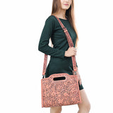 Clutch Hand Tooled Genuine Leather women bag western handbag purse