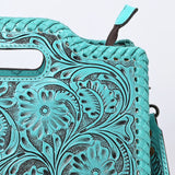 Clutch Hand Tooled Genuine Leather women bag western handbag purse