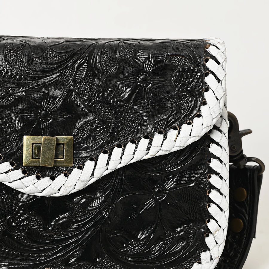 American Darling Western Small Cross Body Bag | Hand-Tooled Floral Carved | Genuine Leather | Everyday Carry
