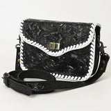 Crossbody Hand Tooled Genuine Leather women bag western handbag purse