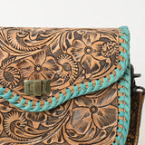 Crossbody Hand Tooled Genuine Leather women bag western handbag purse