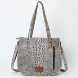 American Darling Adbg1478A Cross Body I Hand Tooled Crocodile Embossed Genuine Leather Women Bag Western Handbag Purse