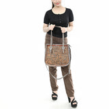 American Darling Adbg1478A Cross Body I Hand Tooled Crocodile Embossed Genuine Leather Women Bag Western Handbag Purse