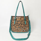 American Darling Adbg1478A Cross Body I Hand Tooled Crocodile Embossed Genuine Leather Women Bag Western Handbag Purse