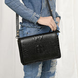 American Darling ADBG1193 Wallet Crocodile Embossed Genuine Leather Women Bag Western Handbag Purse