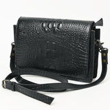 American Darling ADBG1193 Wallet Crocodile Embossed Genuine Leather Women Bag Western Handbag Purse