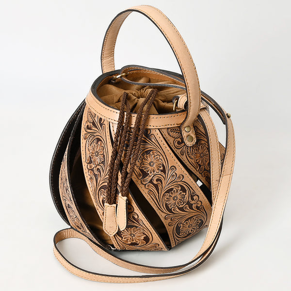 American Darling Adbga562 Bucket Hand Tooled Genuine Leather Women Bag by Hilason – Cowboy and equestrian accessories