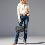 American Darling Tote Hand Tooled Genuine Leather Women Bag Western Handbag Purse | Travel Bags