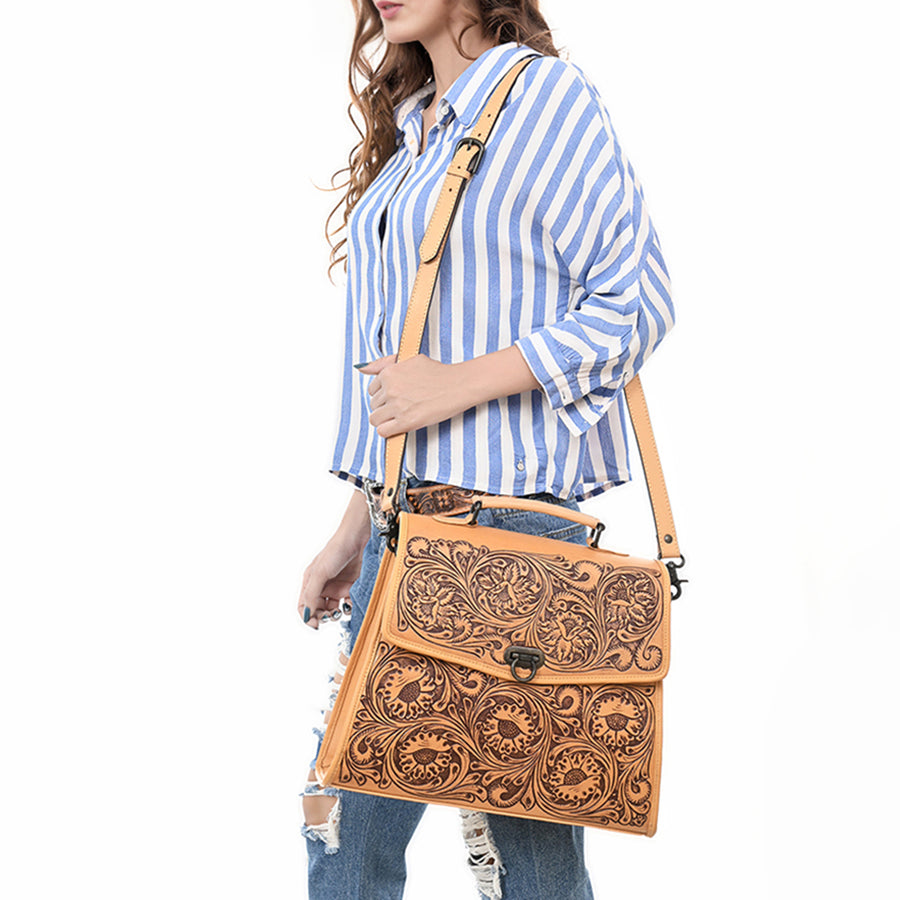 American Darling Tote Hand Tooled Genuine Leather Women Bag Western Handbag Purse | Travel Bags