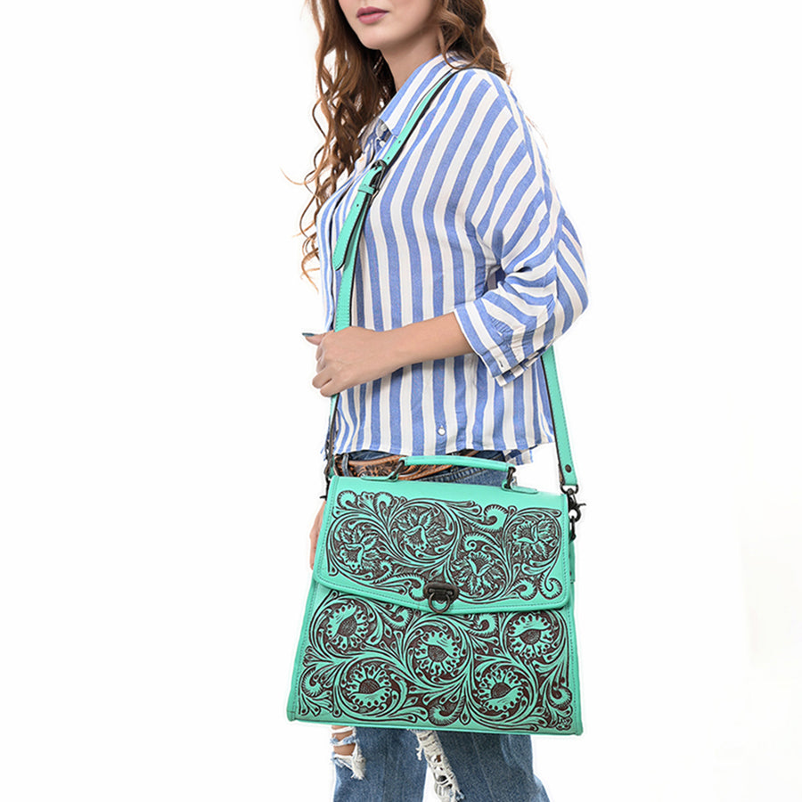 American Darling Tote Hand Tooled Genuine Leather Women Bag Western Handbag Purse | Travel Bags