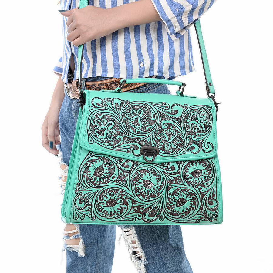 American Darling Tote Hand Tooled Genuine Leather Women Bag Western Handbag Purse | Travel Bags