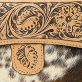 American Darling Adbgz842A Wallet Hand Tooled Hair-On Genuine Leather Women Bag Western Handbag Purse